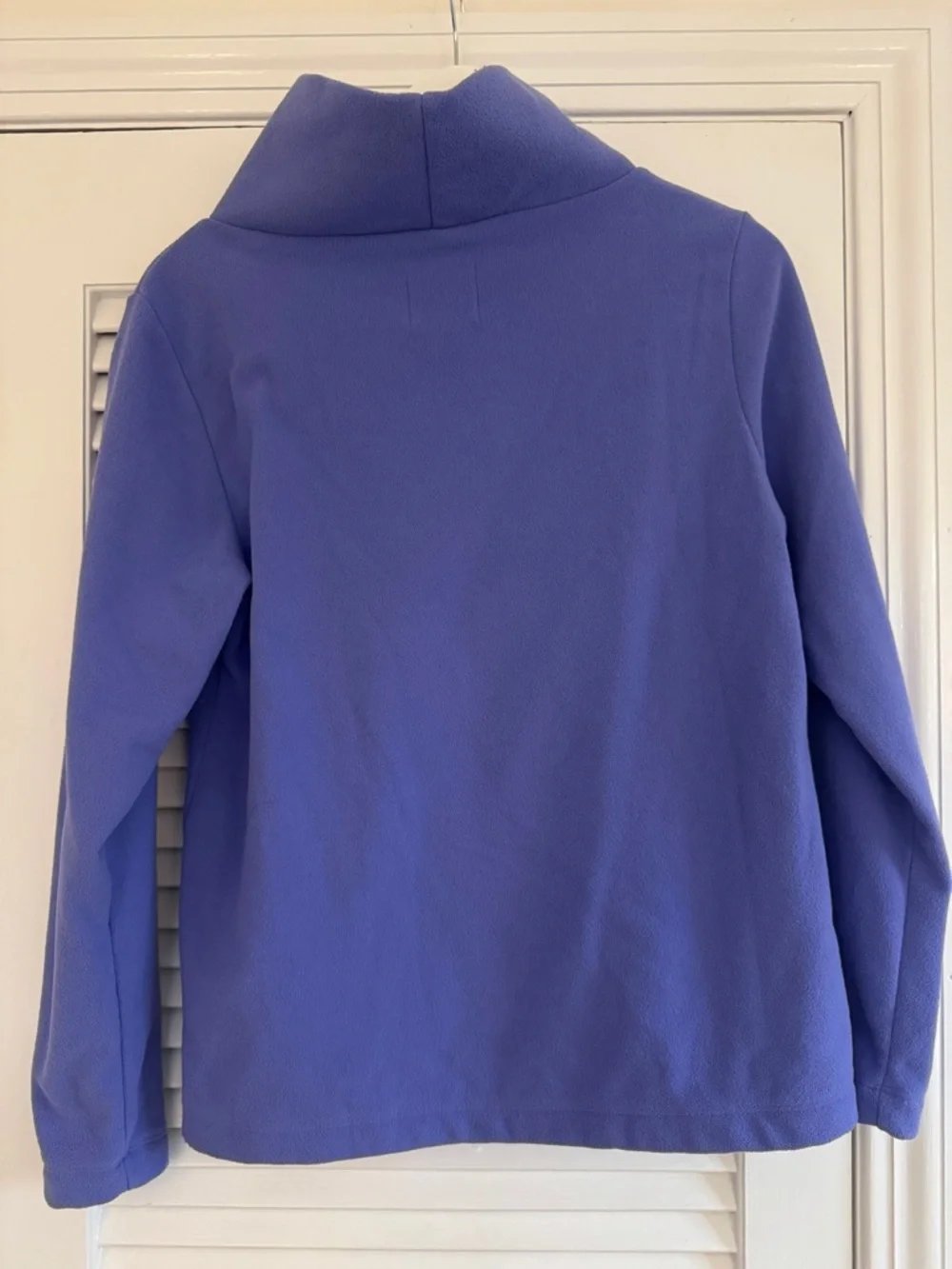 Dudley Stephens Greenpoint terry fleece tunic turtleneck, M, Royal Violet - Picture 2 of 5